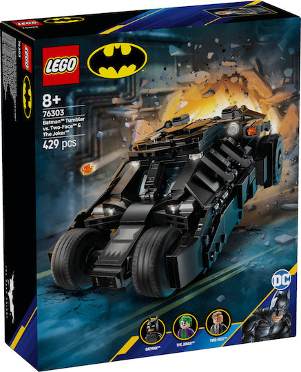 LEGO DC Super Heroes Batman Tumbler vs. Two-Face & The Joker pentru 8+ Ani 429 Bucăți