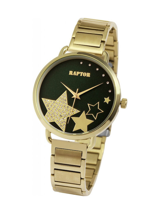 Raptor Women's Watch with Gold Metal Bracelet