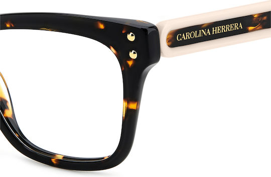 Carolina Herrera Дамски Пластмасов Рамка за Очила Пеперуда Кафяв Her 0257 086