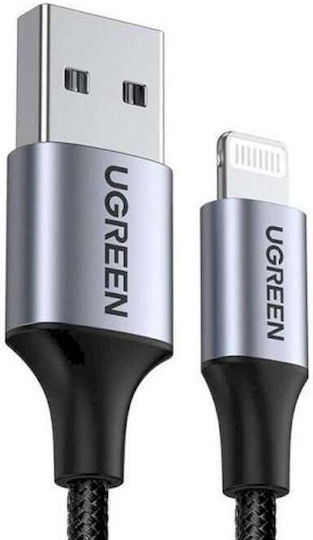Ugreen US199 Braided USB to Lightning Cable Μαύρο 1m (60156)