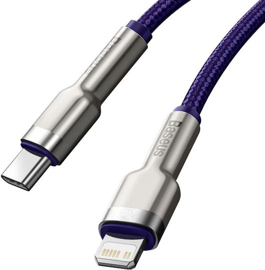 Baseus Cafule Metal Braided USB-C to Lightning Cable 20W Purple 2m (CATLJK-B05)