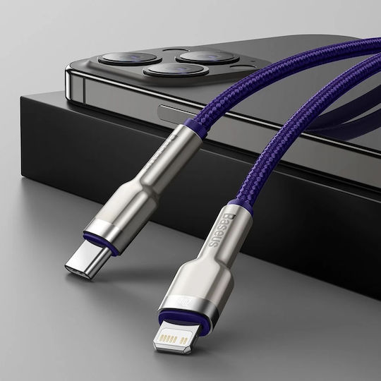 Baseus Cafule Metal Braided USB-C to Lightning Cable 20W Purple 2m (CATLJK-B05)
