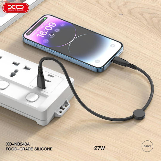 XO NB-Q248A USB-C zu Lightning Kabel 27W Weiß 0.25m (16.005.0252)