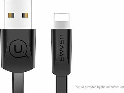 Usams Flat USB to Lightning Cable Μαύρο 1.2m (SJ199)