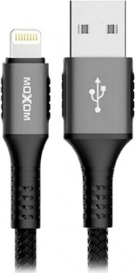 Moxom MX-CB44 Braided USB-A la Cablu Lightning Negru 4m