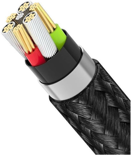 Devia Gracious Geflochten USB-A zu Lightning Kabel Schwarz 2m (DVCB-348693)