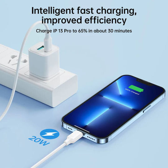 Joyroom S-CL020A9 Редовна USB-C към Lightning кабел 20W Черен 0.25м