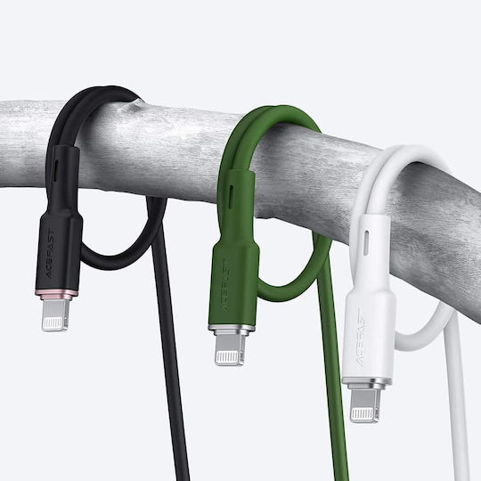 Acefast C2-02 Редовна USB-A към Lightning кабел Черен 1.2м