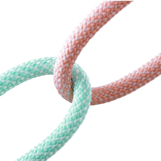 Joyroom Series Braided USB-A la Cablu Lightning Roz 1m (SA34-AL3)