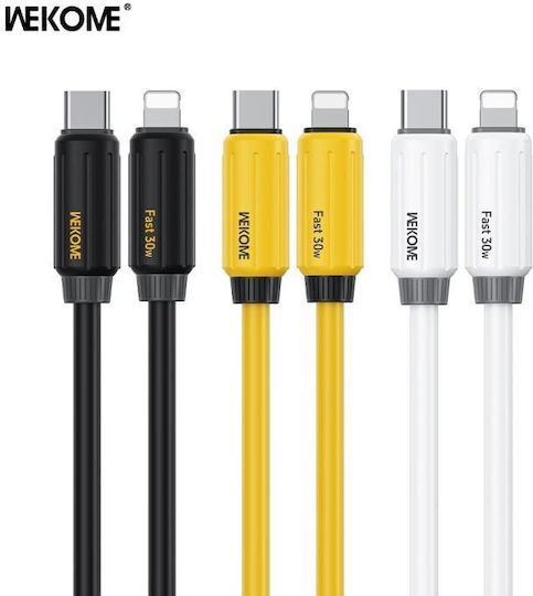 WK Wdc-29 USB-C to Lightning Cable 30W Μαύρο 1m