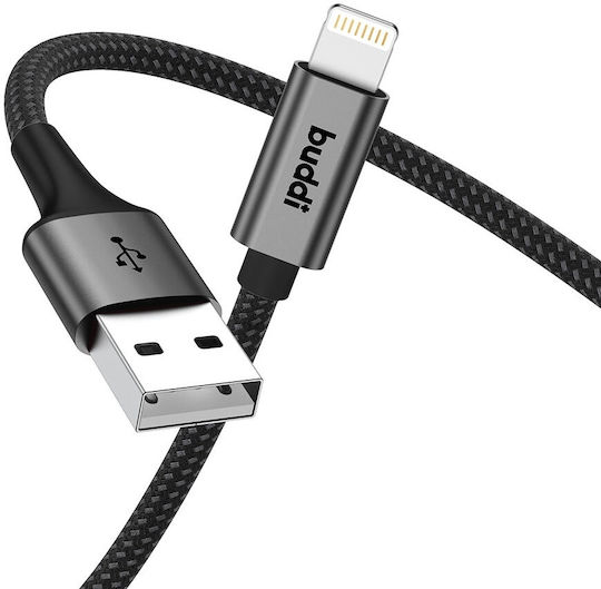 Buddi Редовна USB-A към Lightning кабел 12W Черен 3м (122493)