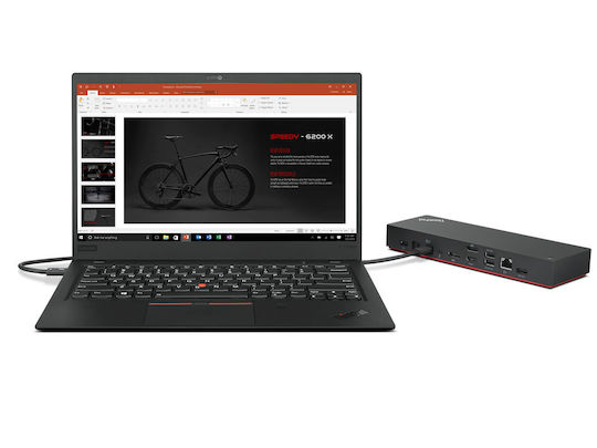 Lenovo ThinkPad Universal USB-C Docking Station με HDMI/DisplayPort 4K PD Ethernet και συνδεση 3 Οθονών Μαύρο