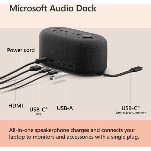 Microsoft Audio Dock / USB-A / USB-C Docking Station με HDMI 4K PD Μαύρο