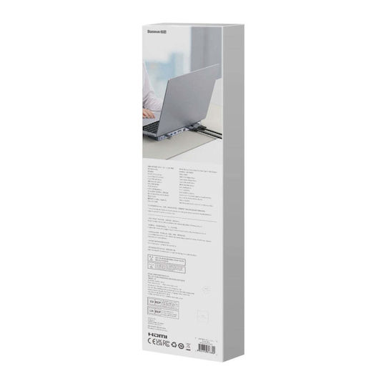 Baseus EliteJoy Gen2 USB-C Stație de andocare cu HDMI 4K PD Ethernet Gri