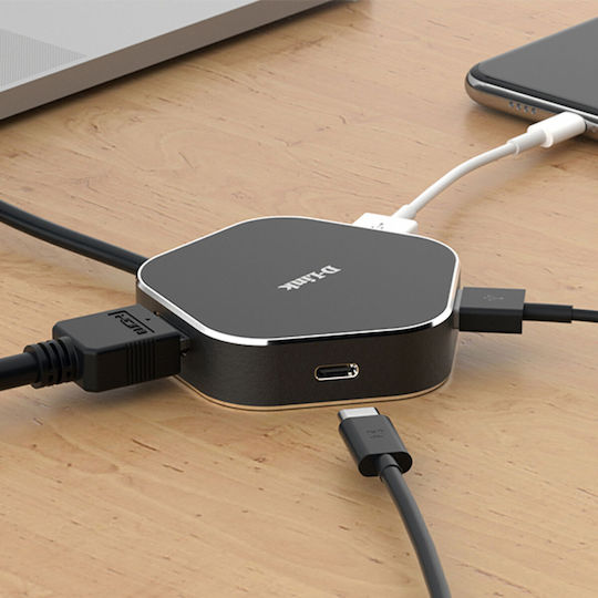 D-Link USB-C Docking Station with HDMI 4K PD Ethernet Black (DUB-M420)
