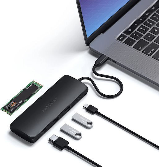Satechi Hybrid USB-C Docking Station with HDMI 4K PD Black