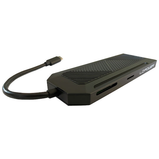 LC-Power USB-C Докинг станция с HDMI 4K Ethernet Черен (LC-HUB-C-MULTI-6-RGB)