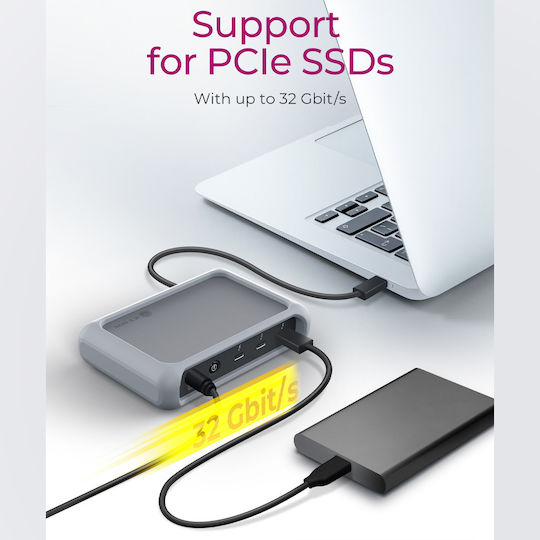 Icy Box Thunderbolt 4 Docking Station με 4K PD και σύνδεση 2 Οθονών Μαύρο (IB-HUB801-TB4)
