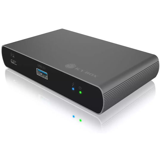 Icy Box Thunderbolt 4 Docking Station με 4K PD και σύνδεση 2 Οθονών Μαύρο (IB-HUB801-TB4)