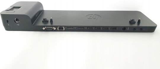 HP 2013 UltraSlim USB-C Docking Station με DisplayPort Ethernet και συνδεση 2 Οθονών Γκρι