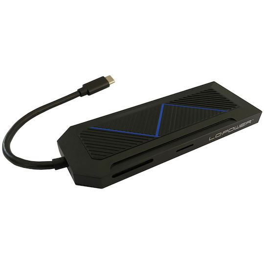 LC-Power USB-C Докинг станция с HDMI 4K Ethernet Черен (LC-HUB-C-MULTI-6-RGB)