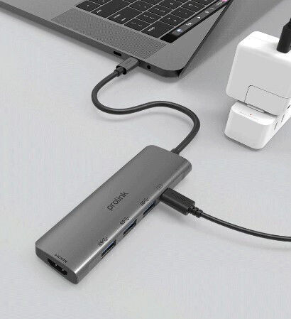 Prolink USB-C Docking Station mit HDMI 4K PD Gray (PLT465)