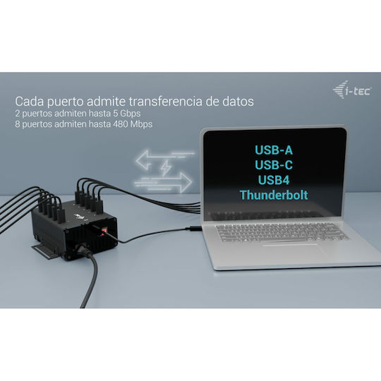 i-tec USB-C Docking Station με 4K PD Ethernet Μαύρο (CACHRGHUB10C)