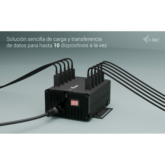 i-tec USB-C Docking Station με 4K PD Ethernet Μαύρο (CACHRGHUB10C)