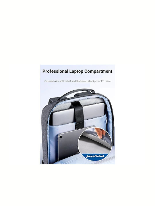 Ugreen Αδιάβροχη Τσάντα Πλάτης για Laptop 15.6" σε Γκρι χρώμα 90798
