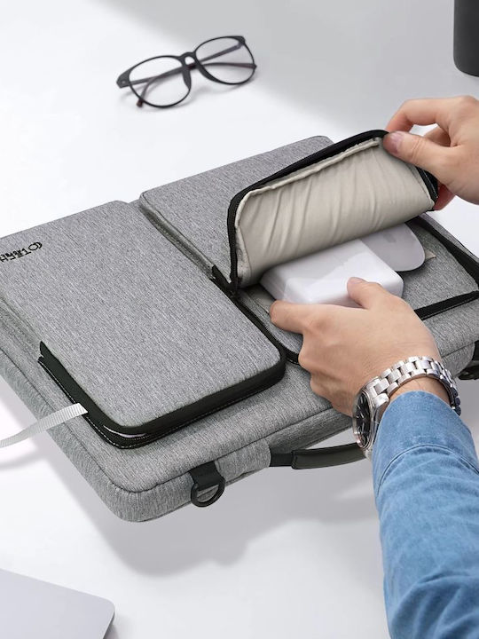 Tech-Protect Defender Τσάντα Ώμου / Χειρός για Laptop 16" Crayon Grey