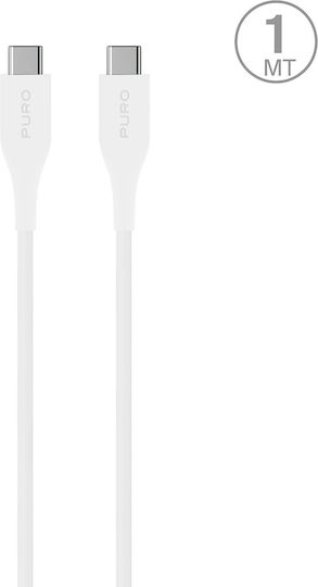 Puro USB 2.0 Cable USB-C male - USB-C Λευκό 1m CUSBCUSBCWHI