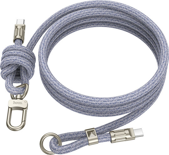 Hoco USB 2.0 Cable USB-C male - USB-C 60W Μπλε 1.8m 298775