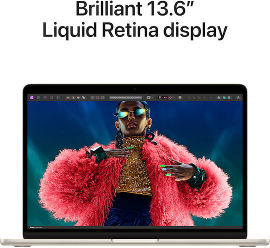 Apple MacBook Air 15" (2024) 15.3" IPS Retina Display (M3-8-Core/8GB/256GB SSD/10-Core GPU) Starlight (US Keyboard)