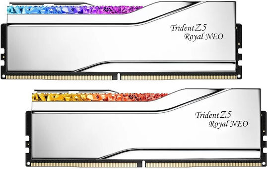 G.Skill Trident Z5 Royal Neo RGB 48GB DDR5 RAM с 2 модула (2x24GB) и Скорост 8000 за Настолен Компютър