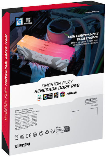 Kingston Fury Renegade RGB DDR5 με Module 1x24GB και Ταχύτητα 8400 για Desktop