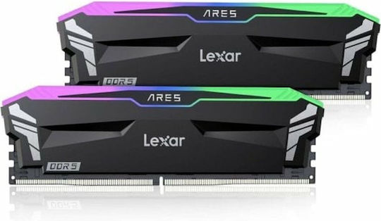 Lexar Ares RGB DDR5 32GB RAM with 2x16GB Modules and Speed 6800 for Desktop
