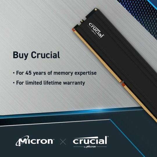 Crucial 64GB DDR5 RAM with 2 Modules (2x32GB) and 5600 Speed for Desktop