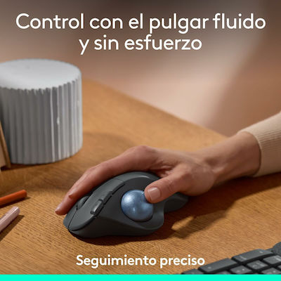 Logitech Ergo M575S Ασύρματο Bluetooth Ποντίκι με Trackball Graphite