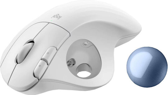 Logitech Ergo M575S Wireless Bluetooth Mouse with Trackball White