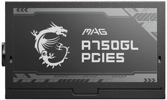 MSI MAG A750GL PCIE5 750W Black Computer Power Supply Full Modular 80 Plus Gold