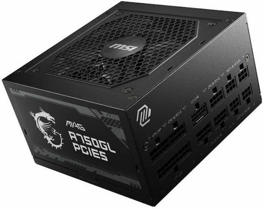 MSI MAG A750GL PCIE5 750W Black Computer Power Supply Full Modular 80 Plus Gold