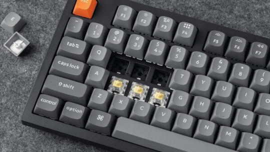 Keychron K8 Max Fără fir Gaming Tastatură Mecanică Tenkeyless cu Keychron Super Banana comutatoare și iluminare RGB (Engleză US)