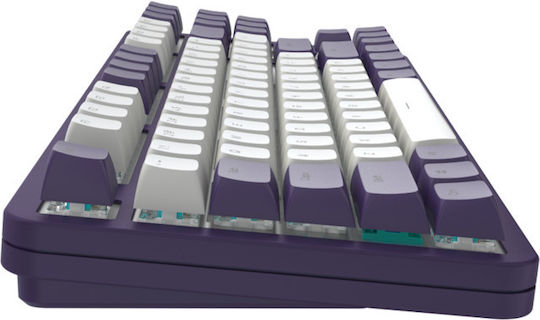 Dark Project ALU87A Gaming Μηχανικό Πληκτρολόγιο Tenkeyless με RGB φωτισμό (Αγγλικό UK) Μωβ