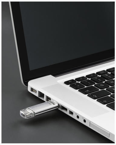 HAMA C-Laeta 64GB USB 3.1 Stick mit Verbindung USB-A & USB-C Silber