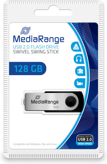 MediaRange 128GB USB 2.0 Stick Black