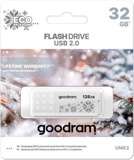 GoodRAM Ume2 128GB USB 2.0 Stick Weiß