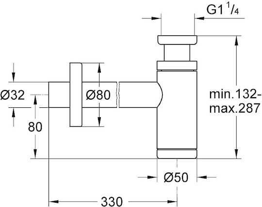 Grohe Supersteel Siphon Spülbecken Silber