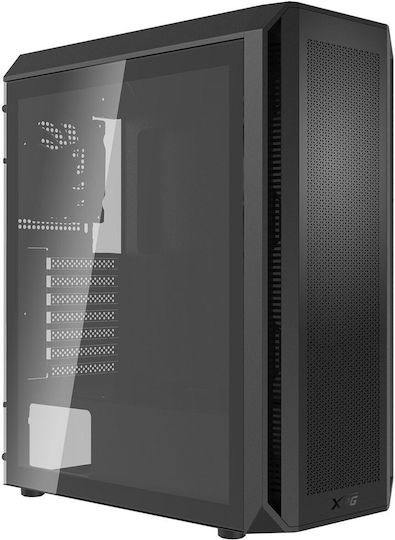 Adata Valor Air Plus Gaming Midi Tower Κουτί Υπολογιστή με Πλαϊνό Παράθυρο και ARGB Φωτισμό Μαύρο