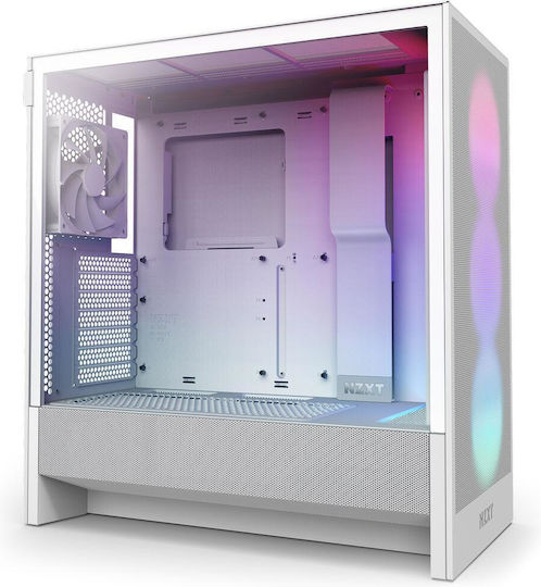 NZXT H5 Flow RGB Gaming Midi Tower Κουτί Υπολογιστή Λευκό