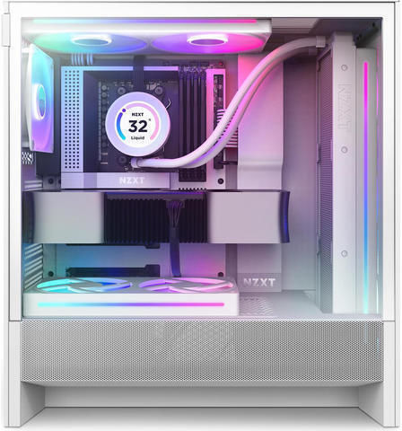 NZXT H5 Flow RGB Gaming Midi Tower Κουτί Υπολογιστή Λευκό